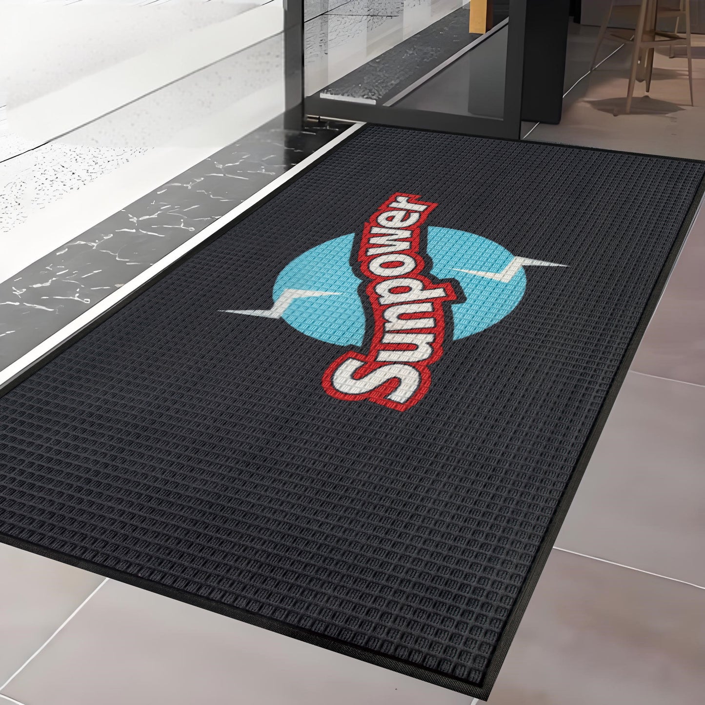 Printed Grid Custom Logo Mats